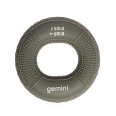 Еспандер кистьовий кільце силікон Gemini GI-4000-(50LB-60LB) навантаження 22,5кг-27кг сірий