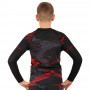 Костюм компрессионный детский рашгард лонгслив штаны и шорты VNM черный-красный 9529B-9629B-V5020   L