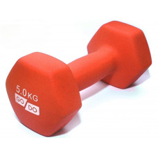 Гантелі для фітнесу з вініловим матовим покриттям 2шт по 5кг GoDo GD-5.0MR