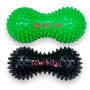 Арахис массажер для спины двойной ёжик PVC 16х6,5см Gemini GD-002 Зеленый