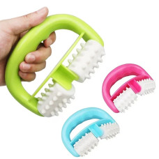 Масажер ручний з 2 коліщатками AM-2009 Рожевий