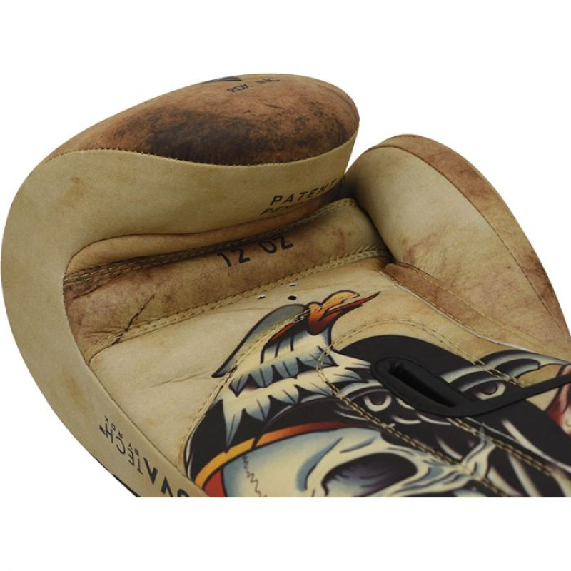Боксерські рукавиці RDX T14 HARRIER Brown Tattoo 14 ун.