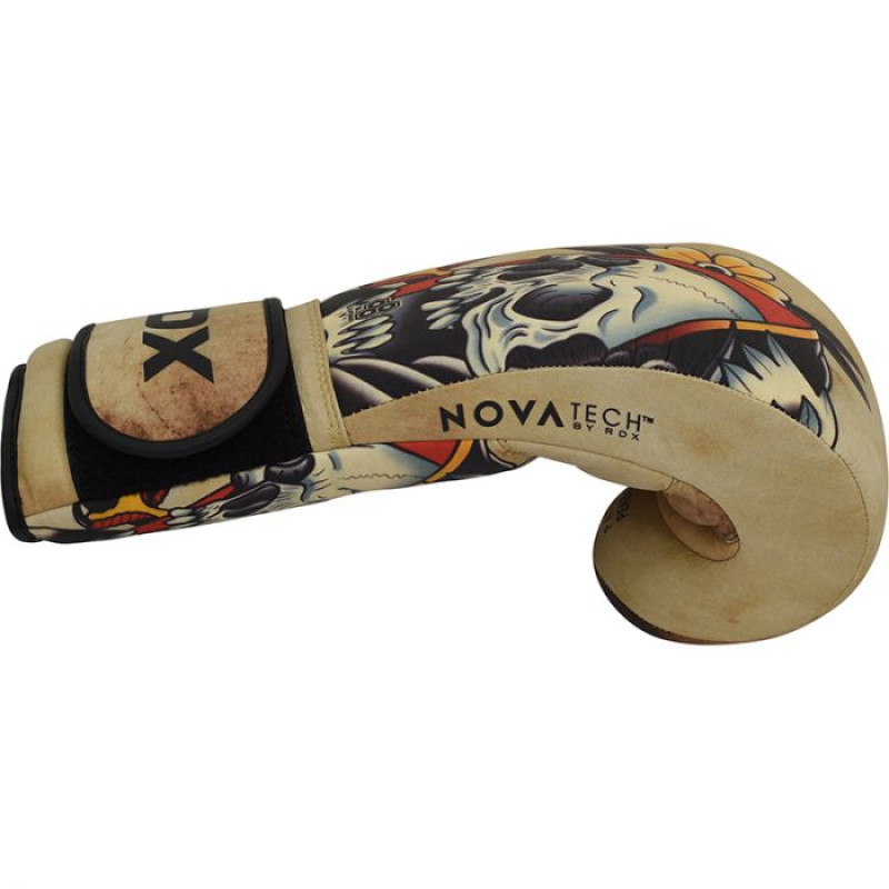 Боксерські рукавиці RDX T14 HARRIER Brown Tattoo 14 ун.
