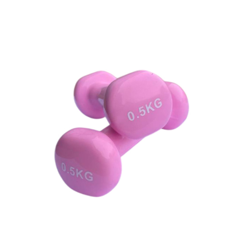 Гантель для фітнесу з вініловим покриттям Generation Fintess FF51D3B-0.5kg (рожева)