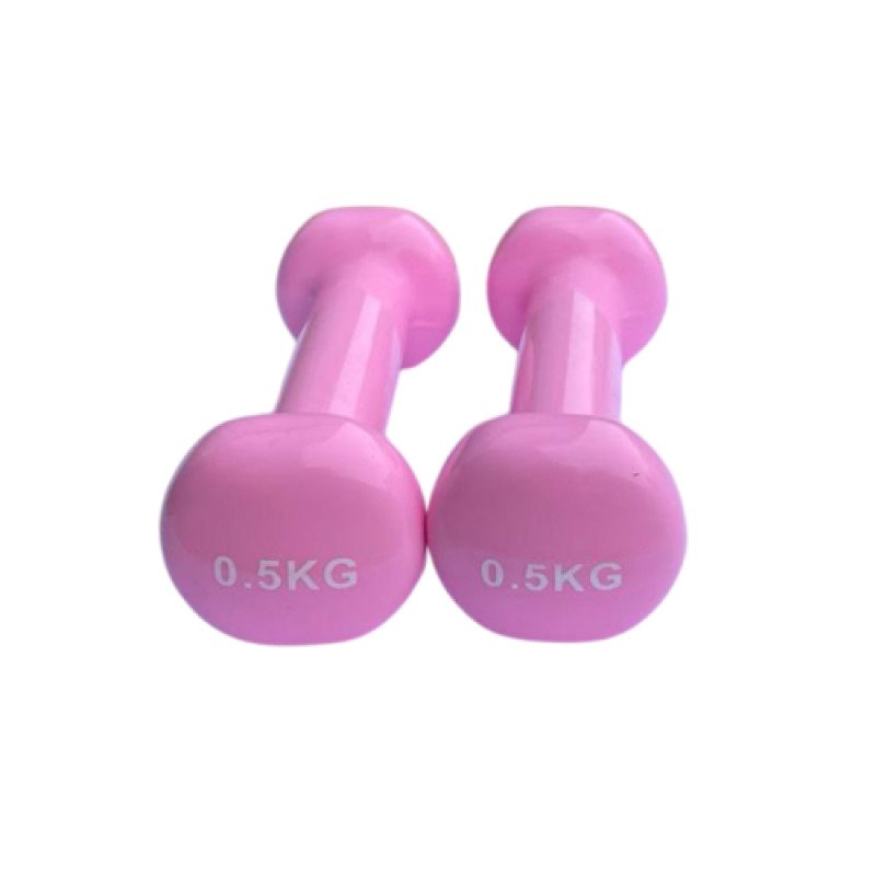 Гантель для фітнесу з вініловим покриттям Generation Fintess FF51D3B-0.5kg (рожева)