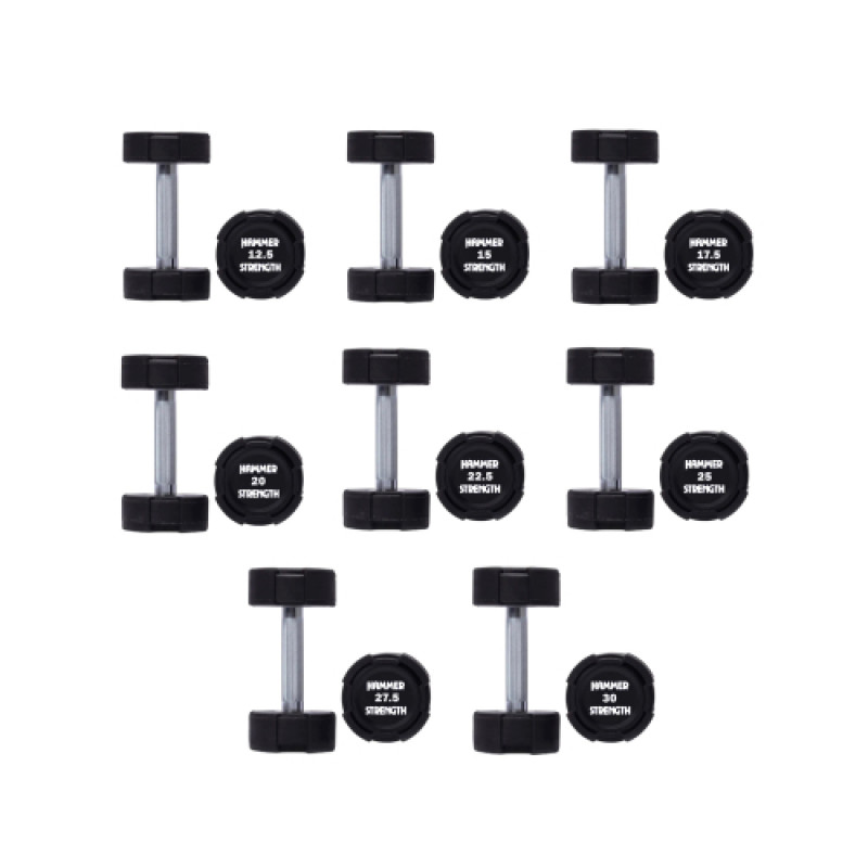 Гантельний ряд 12.5-30 кг Hammer Strength TPU (8 пар) 340 кг