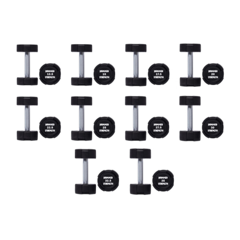 Гантельний ряд 12.5-35 кг Hammer Strength TPU (10 пар) 475 кг