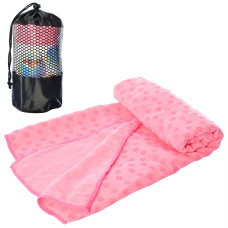 Коврик полотенце для йоги нескользящий 2750 Розовый