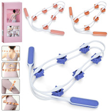 Масажер-стрічка роликовий 6 кульок для всього тіла GS-4537 Рожевий