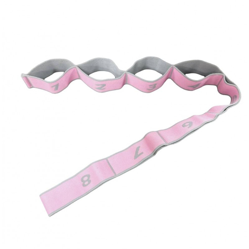 Стрічка для розтяжки еластичний еспандер Gemini GE-1719 Сірий-рожевий