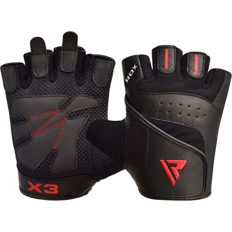 Рукавички для фітнесу RDX S2 Leather Black XL