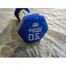 Гантель для фітнесу з вініловим покриттям 2шт по 0.5кг Gemini Sport GSD-0.5BL