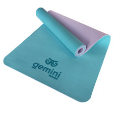 Килимок для фітнесу та йоги TPE+TC 6мм Gemini Pro GE-6LBLV