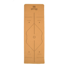 Килимок для йоги пробковий каучуковий Gemini 183см*61мм*5мм CTY-0681