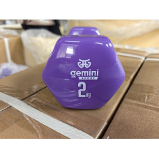 Гантель для фітнесу з вініловим покриттям 2шт по 2.0кг Gemini Sport GSD-2.0PUR