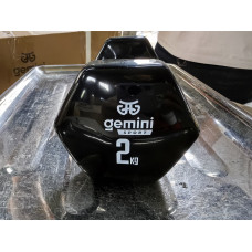 Гантель для фітнесу з вініловим покриттям 2шт по 2.0кг Gemini Sport GSD-2.0BK