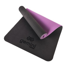 Килимок для фітнесу та йоги TPE+TC 6мм Gemini Pro GE-6BV