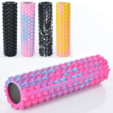 Роллер для занятий йогой и пилатесом 45см*12см GR3341-3 Черный/белый
