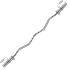 Гриф для штанги стальной хромированный Олимпийский W-образный с замками длина 1,22м д.50мм хром TA-2706