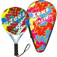 Ракетка для падельного тенісу Zeus Racchetta Thunder beginners ne/bi з чохлом Z01937 (Оригінал)