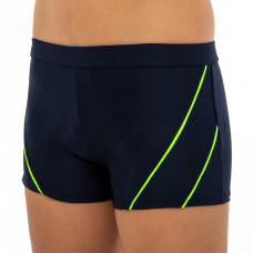 Плавки боксери для хлопчиків для плавання вік 6-10років Темно-синій-салатовий PL-2573-GR    8