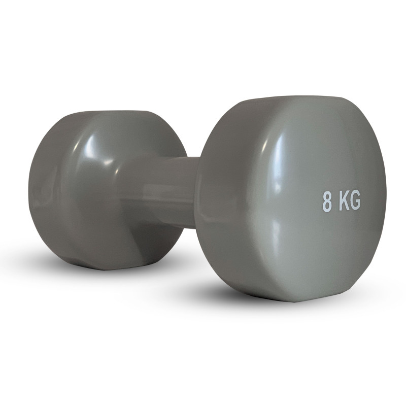 Гантель виниловая Stein 8 кг/ шт / серая