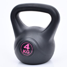 Гиря 4 кг суцільна пластикова PE 4196-4