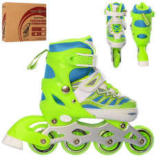 Ролики Profi Roller A 4122-S-GR размер 31-34 Синий-Зеленый