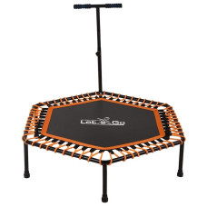 Батут для фитнесса с ручкой Let'sGo 127см черный-оранжевый