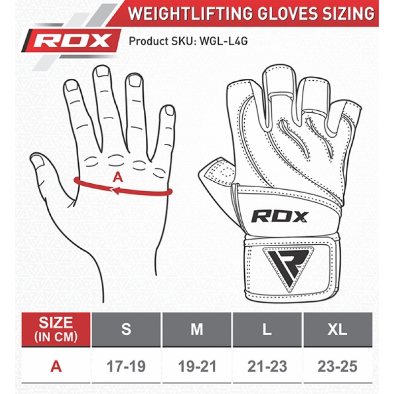 Рукавички для фітнесу RDX Pro Lift Black S