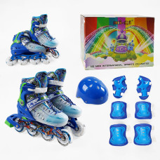 Набор роликов Best Roller размер 34-38 бело-синий 9620-11