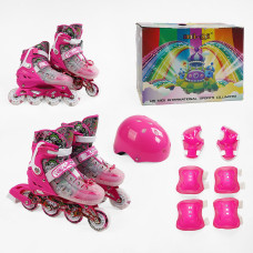 Набір роликів Best Roller розмір 34-38 біло-рожевий 9645-36