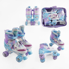 Ролики "Русалка" размер 29-33 фиолетово-голубой R-604-18