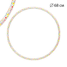 Обруч Bamsic "Звездочка" 68см цельный гимнастический пластиковый 0188