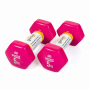 Гантелі для фітнесу Gemini Sport з вініловим покриттям 2×5 кг GSD-5.0PINK