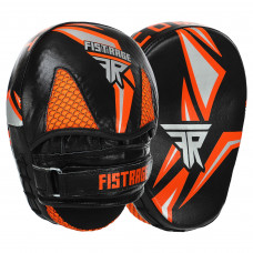 Лапи вигнуті для боксу та єдиноборств FISTRAGE COMBAT (2 шт), чорно-помаранчеві VL-6387