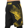 Шорты для смешанных единоборств ММА FISTRAGE размер S-L черный-желтый VL-4178   L