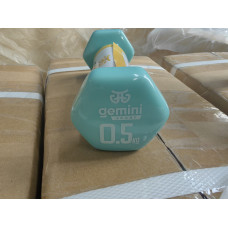Гантель для фітнесу з вініловим покриттям 2шт по 0.5кг Gemini Sport GSD-0.5CYAN