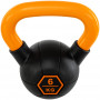 Тренировочная гиря LiveUp Urethane Competition Kettlebell 6 кг чёрно-оранжевая UAZE5336-6