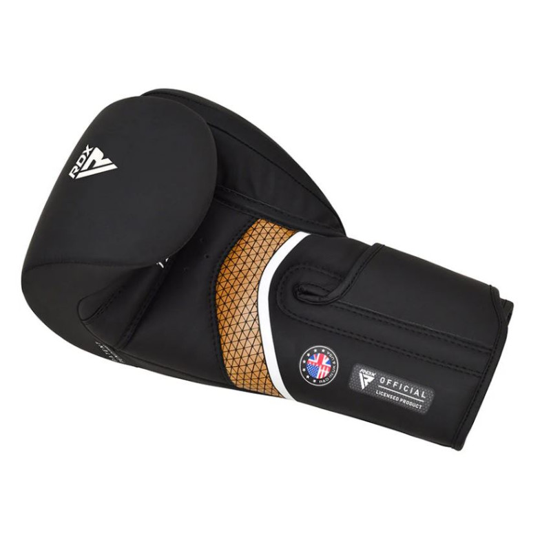 Боксерські рукавички RDX T17 Aura Black Gold 12 ун.