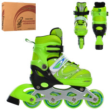 Ролики Profi Roller A 4145-M-GR размер 35-38 Зеленый