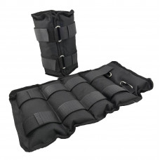 Утяжелители-манжеты песок по 2кг черный G8837-4