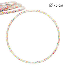 Обруч Bamsic "Звездочка" 75см цельный гимнастический пластиковый 0189