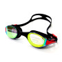 Очки для плавания LEACCO хамелеон, черный-красный MC-1970-BK