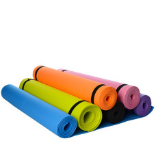 Килимок для фітнесу та йоги EVA GEVA-4 183см 61см 4мм Жовтий
