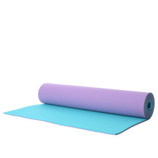 Килимок для фітнесу та йоги TPE+TC 6мм TPE-6PBL