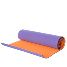 Килимок для фітнесу та йоги TPE+TC 6мм TPE-6VO