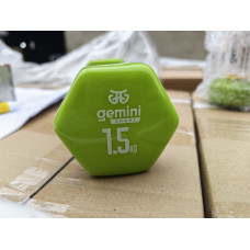 Гантель для фітнесу з вініловим покриттям 2шт по 1.5кг Gemini Sport GSD-1.5GR