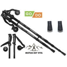 Треккинговые палки Go Do для туризма и скандинавской ходьбы черный 2шт DS2-BK