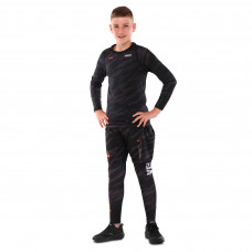 Костюм компресійний дитячий рашгард лонгслів штани та шорти VNM UFC FIGHT WEEK 2XS-L, чорний-сірий 9540B-9640B-V5031   L